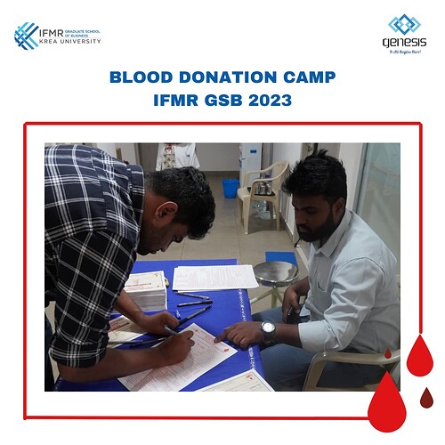 Blood Donation Camp at IFMR GSB 2023