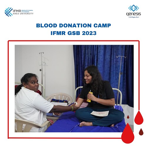 Blood Donation Camp at IFMR GSB 2023