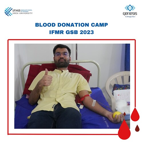 Blood Donation Camp at IFMR GSB 2023
