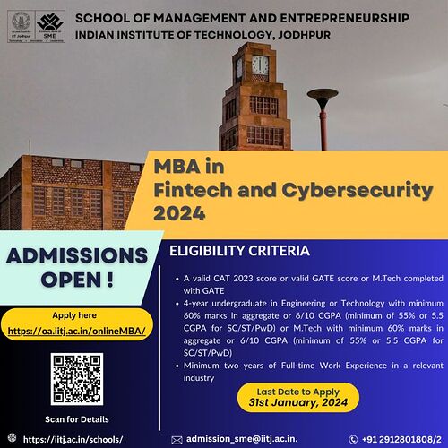 FINTECH N CYBERSECURITY ADMISSION OPEN