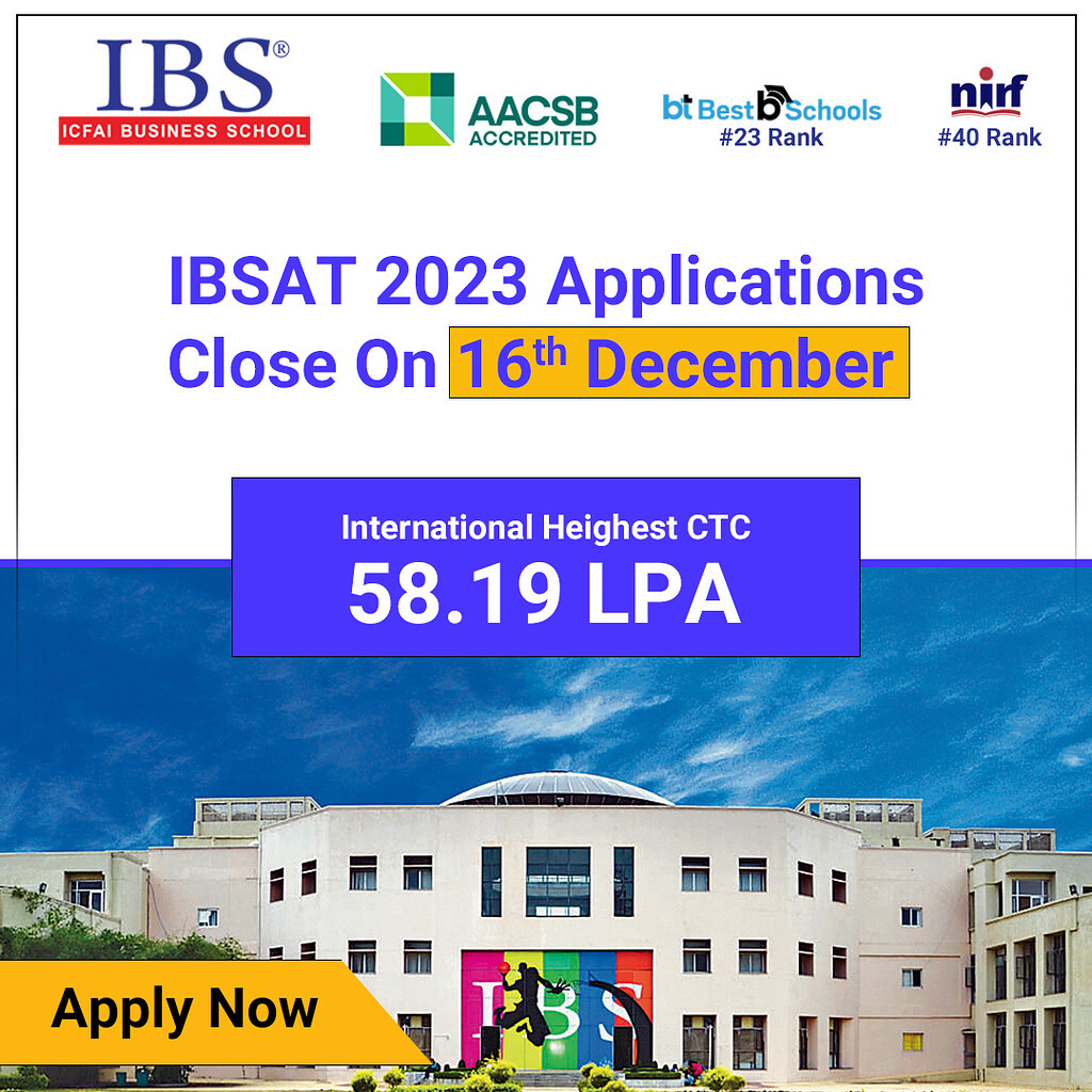 Registration Deadline for IBSAT 2023: December 16, 2023 - Vimarsana News