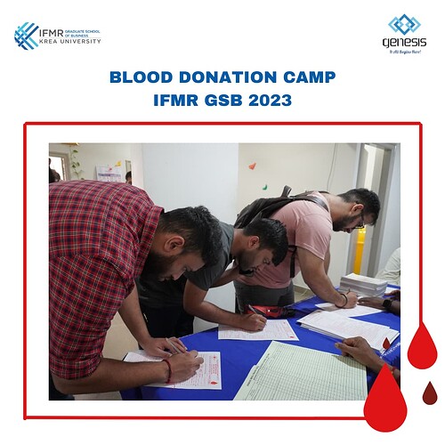 Blood Donation Camp at IFMR GSB 2023