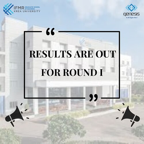 IFMR GSB Results