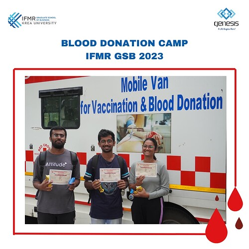 Blood Donation Camp at IFMR GSB 2023